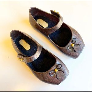 Mini Melissa Multi Color Glitter Mary Jane Flat 7